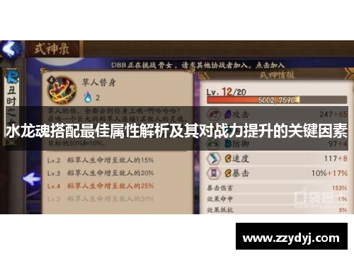 水龙魂搭配最佳属性解析及其对战力提升的关键因素